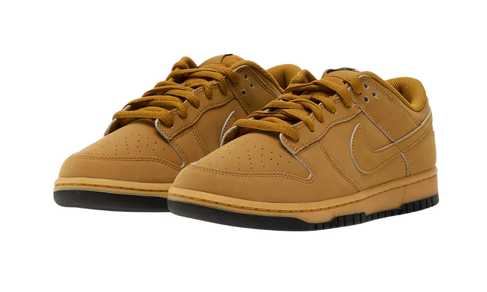 Nike Dunk Low Retro Se Wheat/ Wheat-Gum Yellow-Black - Image 4
